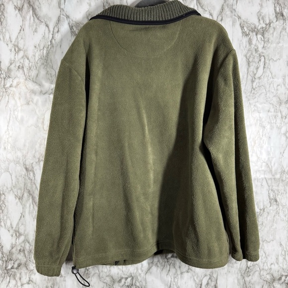 Olive Green Sweater with Red Pattern - Picture 2 of 7